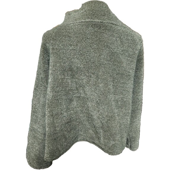 Italian Asymmetrical Drape Neckline and Hem Sweater Green Size L Buttery Soft - Picture 5 of 9